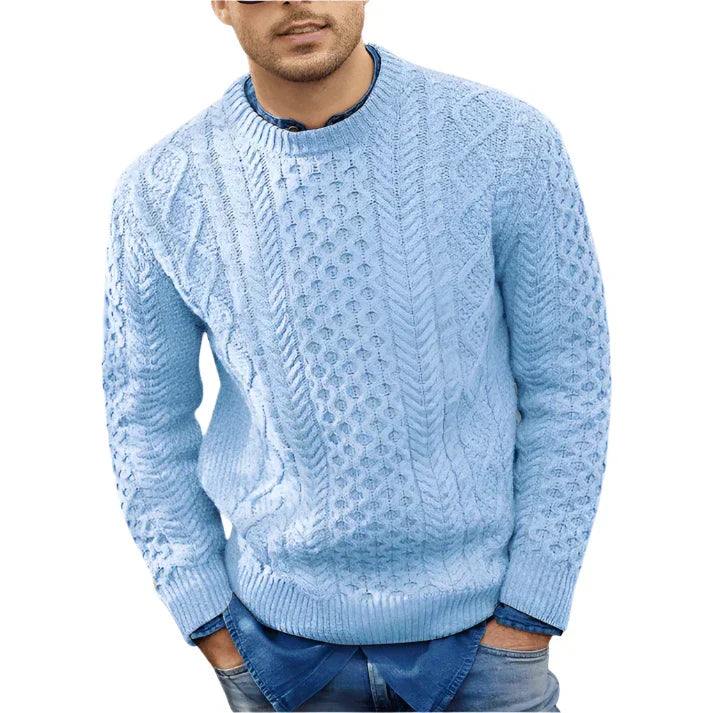 Othar Jersey de Punto Trenzado para Hombre – Suéter Elegante Cálido Invierno