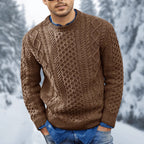 Othar Jersey de Punto Trenzado para Hombre – Suéter Elegante Cálido Invierno