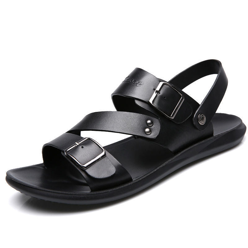 Antonio Sandalias de Cuero para Hombre – Sandalias Elegantes Ajustables Verano