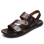 Antonio Sandalias de Cuero para Hombre – Sandalias Elegantes Ajustables Verano