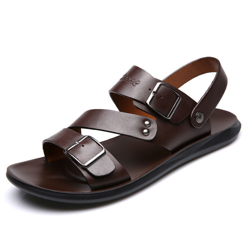 Antonio Sandalias de Cuero para Hombre – Sandalias Elegantes Ajustables Verano