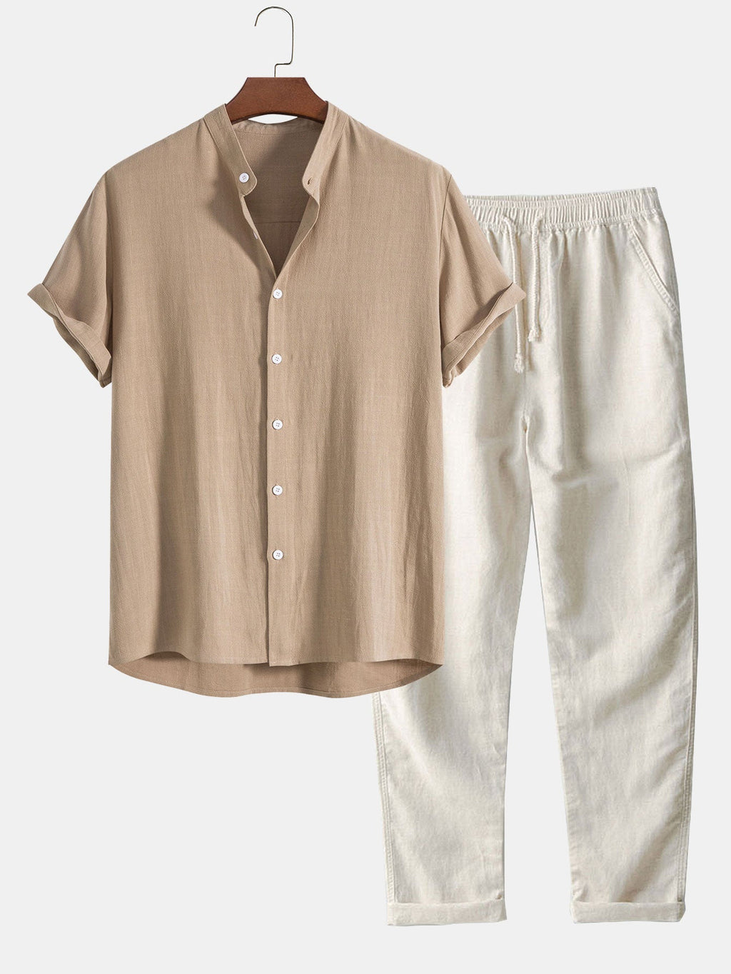Richard Conjunto de Verano para Hombre – Set Elegante Camisa y Pantalón Lino