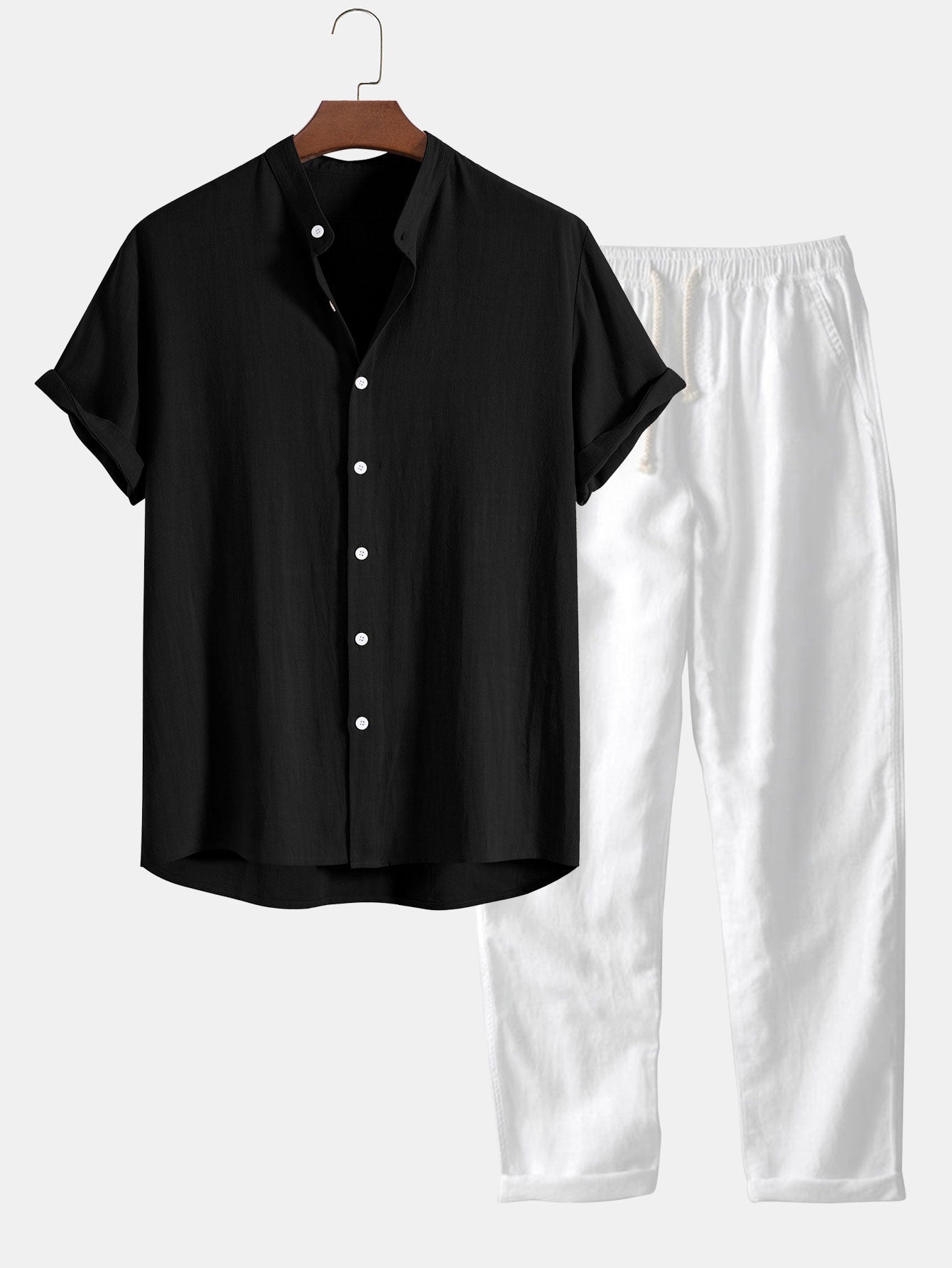Richard Conjunto de Verano para Hombre – Set Elegante Camisa y Pantalón Lino