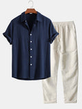 Richard Conjunto de Verano para Hombre – Set Elegante Camisa y Pantalón Lino