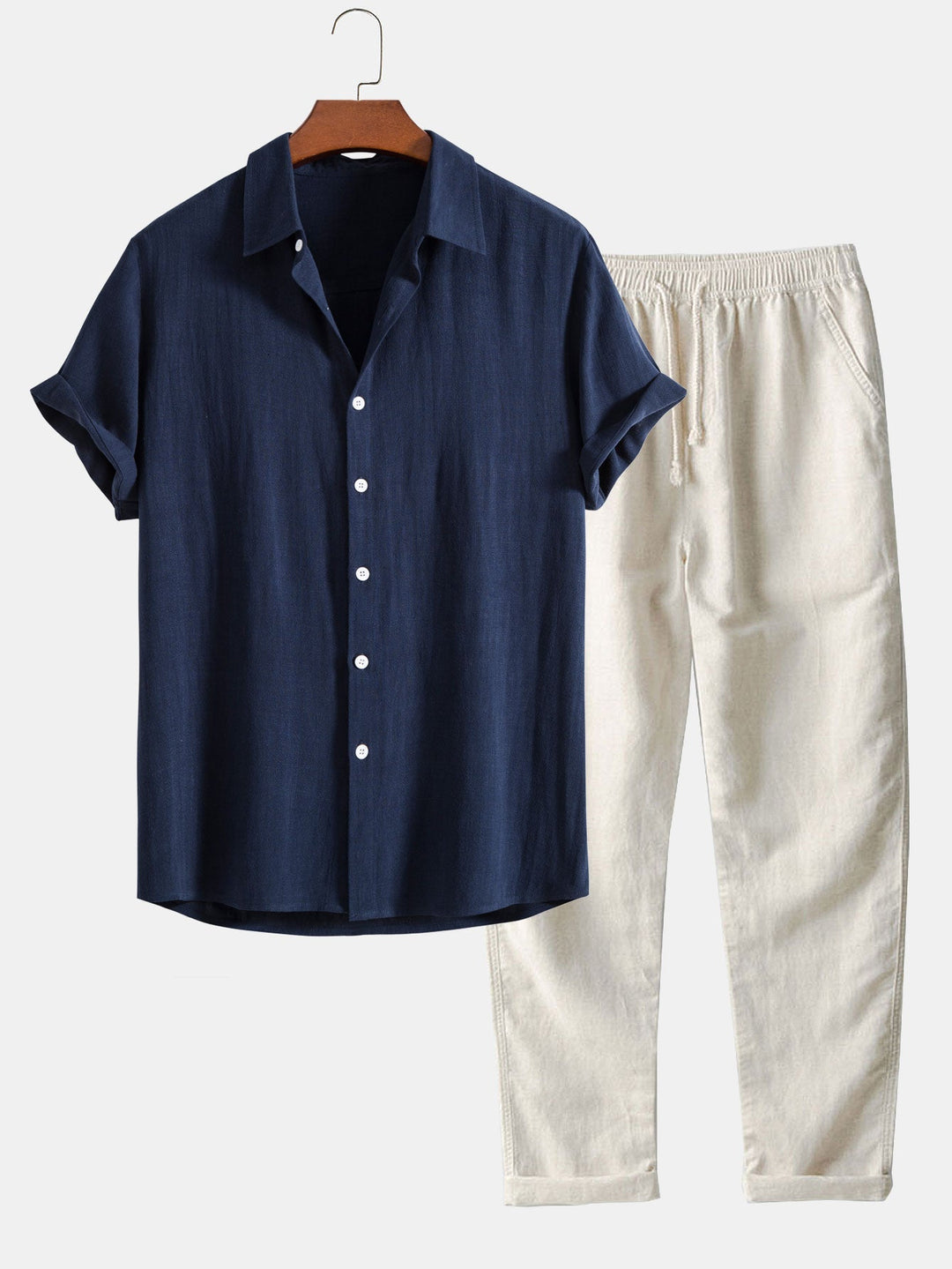 Richard Conjunto de Verano para Hombre – Set Elegante Camisa y Pantalón Lino