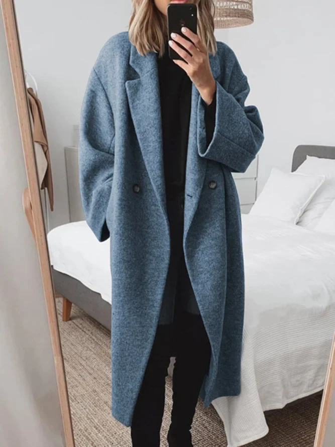 Celia Abrigo Oversize de Lana para Mujer – Chaqueta Elegante Cálida y Moderna