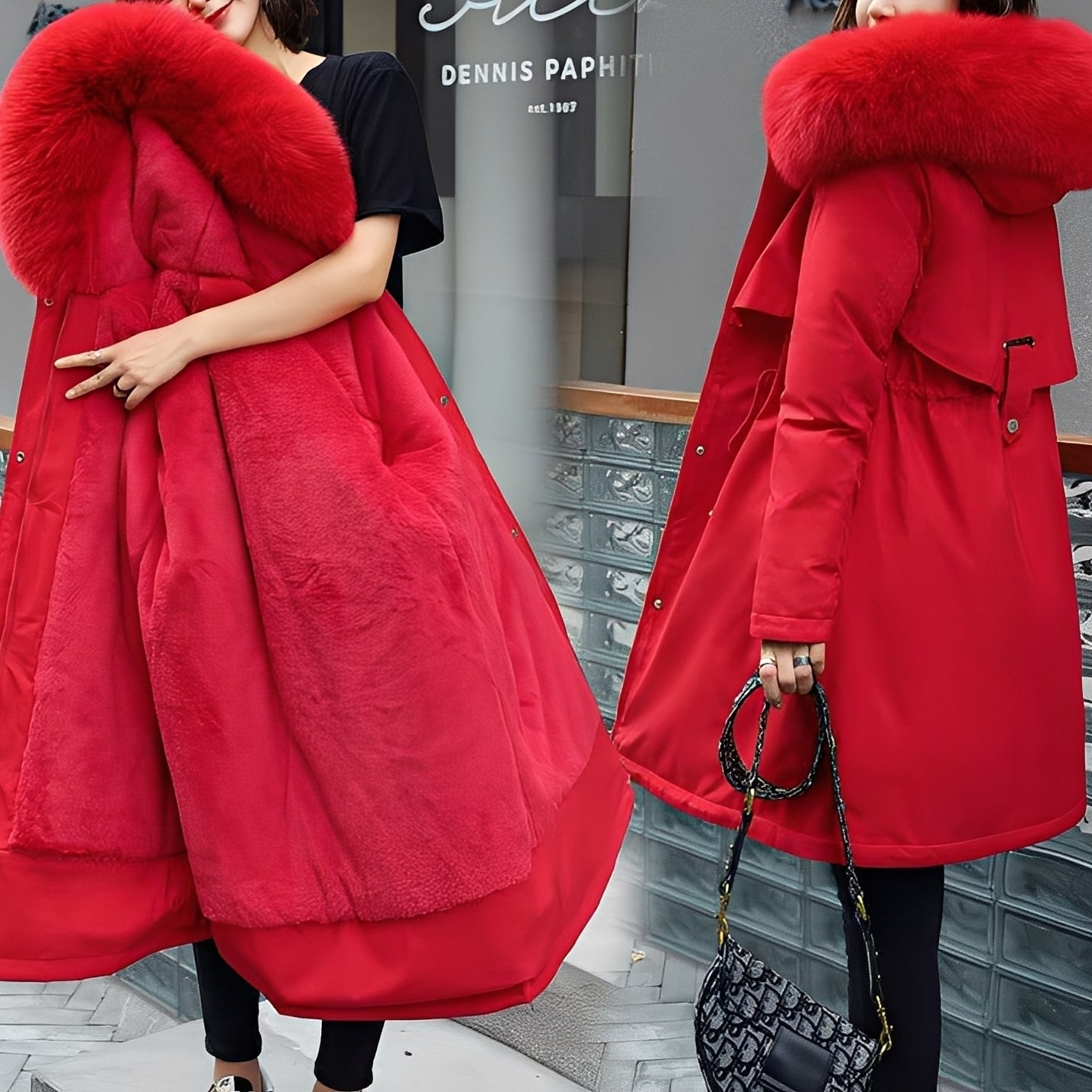 Evette Abrigo de Invierno para Mujer – Chaqueta Acolchada con Capucha Chic