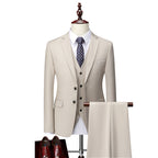 Adrián Traje para Hombre de 3 Piezas – Slim Fit Elegante y Transpirable para Bodas