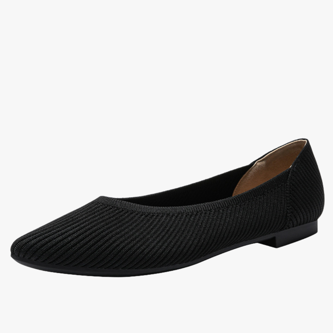 Faye Bailarinas Knit para Mujer – Zapatos Punta Fina Cómodos Casual Chic