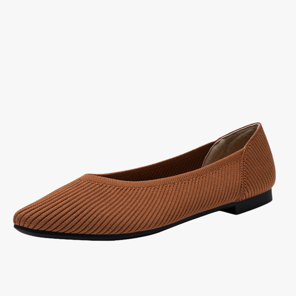 Faye Bailarinas Knit para Mujer – Zapatos Punta Fina Cómodos Casual Chic
