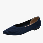 Faye Bailarinas Knit para Mujer – Zapatos Punta Fina Cómodos Casual Chic