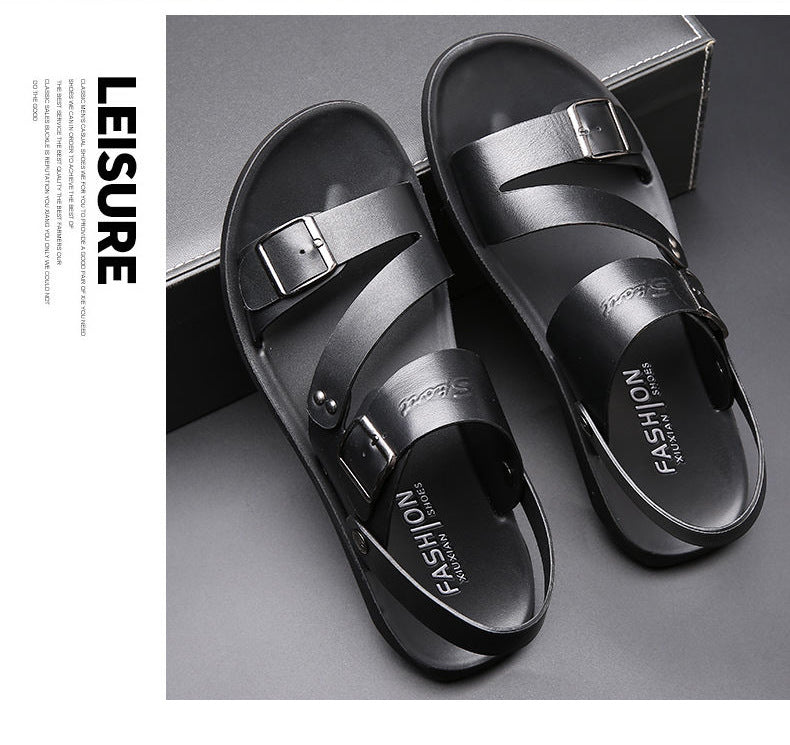Antonio Sandalias de Cuero para Hombre – Sandalias Elegantes Ajustables Verano