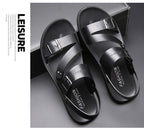 Antonio Sandalias de Cuero para Hombre – Sandalias Elegantes Ajustables Verano