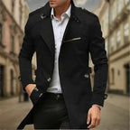 Rey Trench Coat para Hombre – Gabardina Impermeable Elegante Doble Botón