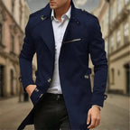 Rey Trench Coat para Hombre – Gabardina Impermeable Elegante Doble Botón