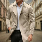 Rey Trench Coat para Hombre – Gabardina Impermeable Elegante Doble Botón