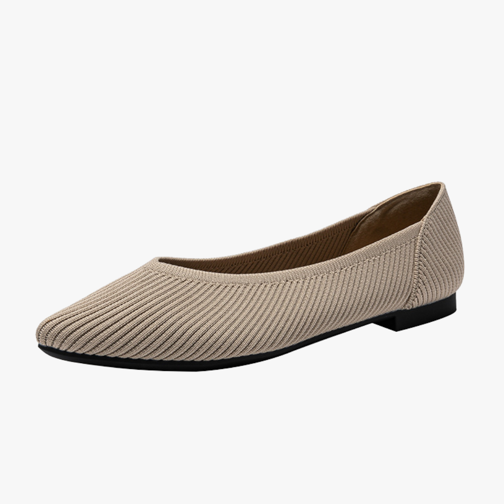 Faye Bailarinas Knit para Mujer – Zapatos Punta Fina Cómodos Casual Chic