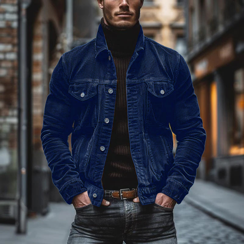 Bryn Chaqueta de Pana para Hombre – Chaqueta Workwear Retro Casual Chic