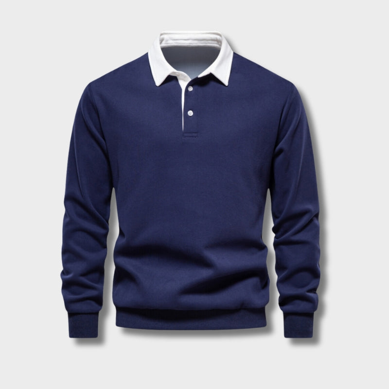 Hugo Jersey Polo para Hombre – Suéter Elegante de Manga Larga Transpirable