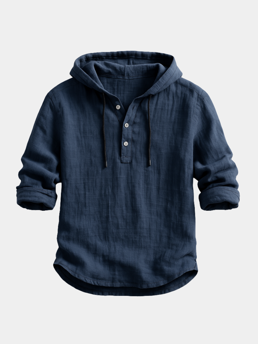 Marc Camisa con Capucha para Hombre – Shirt Casual Chic Algodón Moderno