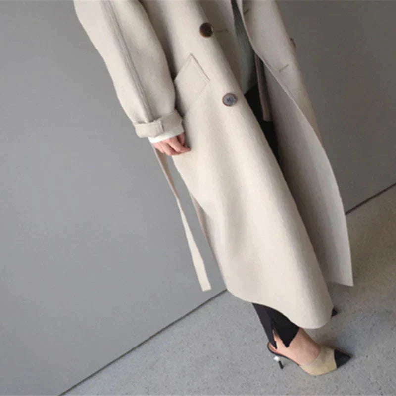Isabelle Abrigo Largo de Lana para Mujer – Chaqueta Elegante y Cálida Premium