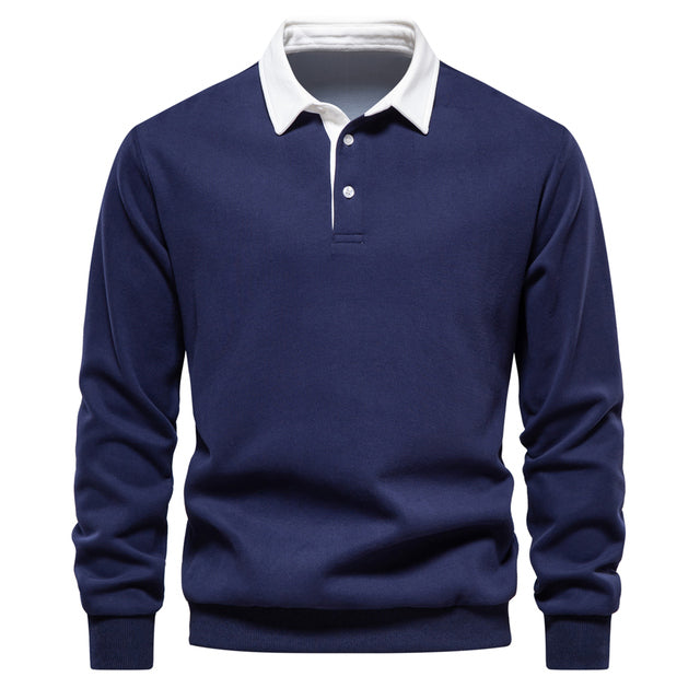 Hugo Jersey Polo para Hombre – Suéter Elegante de Manga Larga Transpirable