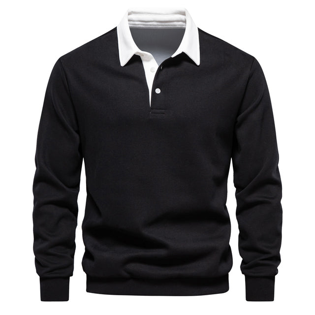 Hugo Jersey Polo para Hombre – Suéter Elegante de Manga Larga Transpirable