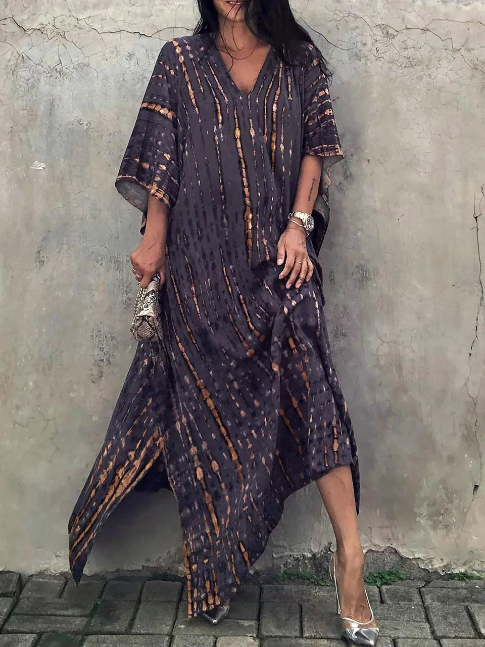 Janne Vestido Caftán Maxi para Mujer – Vestido Boho Elegante Playa Verano