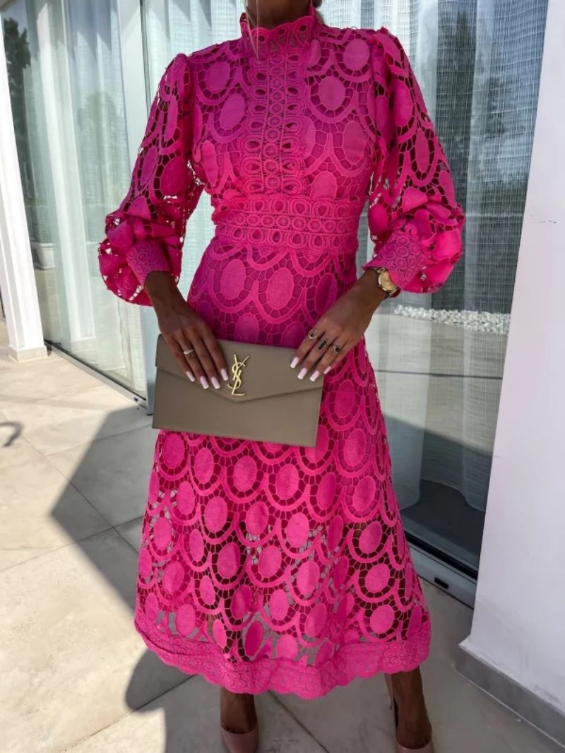 Vestido Largo de Encaje para Mujer