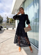 Vestido Largo de Encaje para Mujer