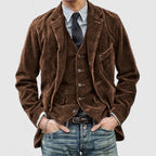 James Blazer de Pana para Hombre – Americana Elegante con Chaleco Clásico