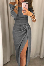 Feliza Vestido Midi para Mujer – Vestido Elegante con Lentejuelas y Brillo Chic