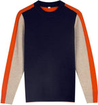 Véronique Jersey para Mujer – Suéter Color Block Elegante de Algodón Chic