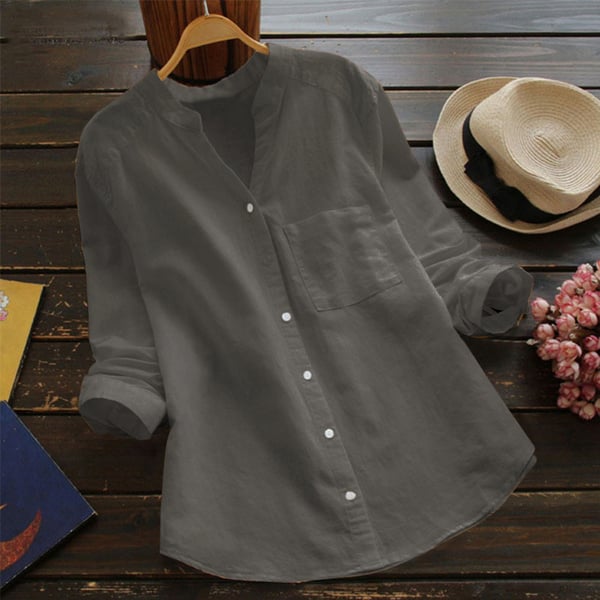 Aloyse Camisa de Lino y Algodón para Mujer – Blusa Oversize Elegante Verano