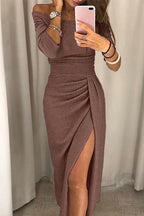 Feliza Vestido Midi para Mujer – Vestido Elegante con Lentejuelas y Brillo Chic