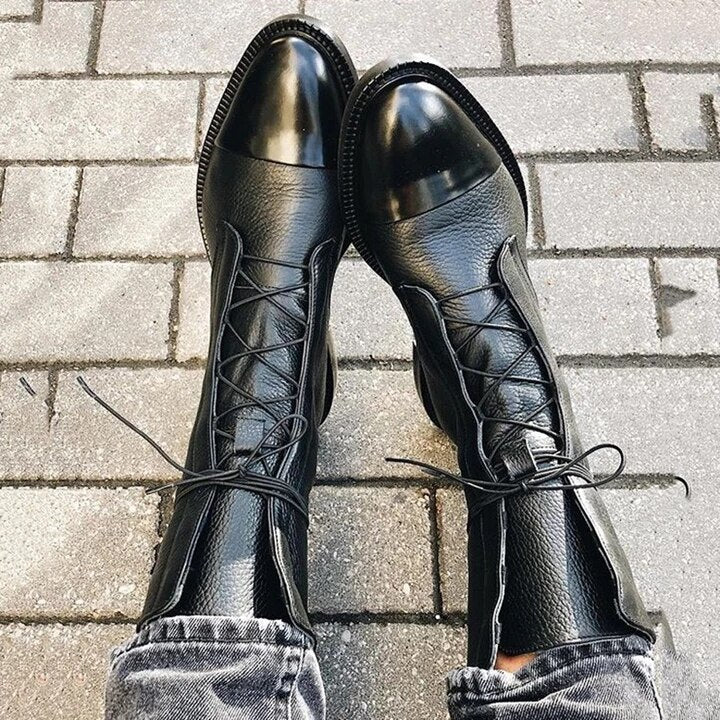 Zuriel Botas de Cuero para Mujer – Botines Elegantes con Tacón Cómodo Chic