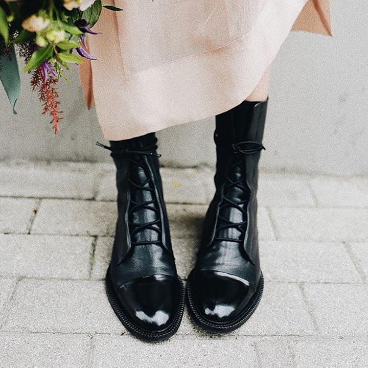 Zuriel Botas de Cuero para Mujer – Botines Elegantes con Tacón Cómodo Chic
