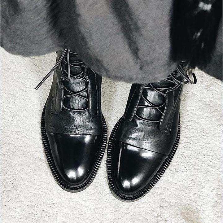 Zuriel Botas de Cuero para Mujer – Botines Elegantes con Tacón Cómodo Chic