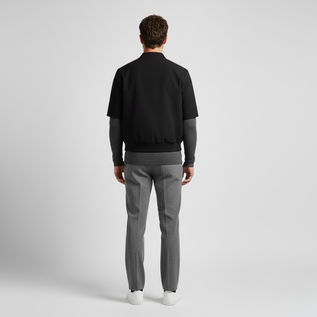 Chaqueta con cremallera y manga corta