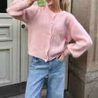 Addilyn Cárdigan para Mujer – Jersey Punto Elegante Casual Chic Invierno