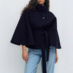 Charlotte Abrigo Capa para Mujer – Abrigo Elegante de Invierno con Cinturón