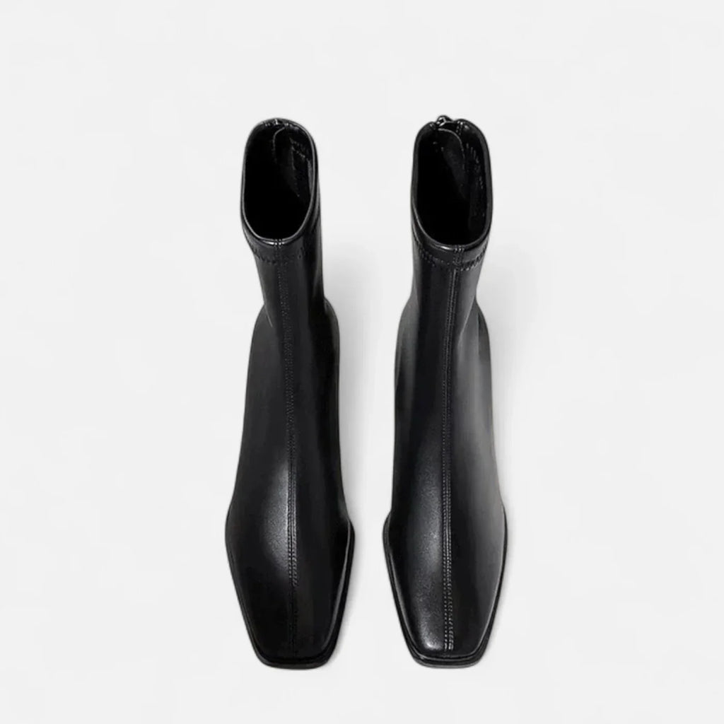 Madison Botines para Mujer – Botas Vintage Punta Cuadrada Invierno Chic