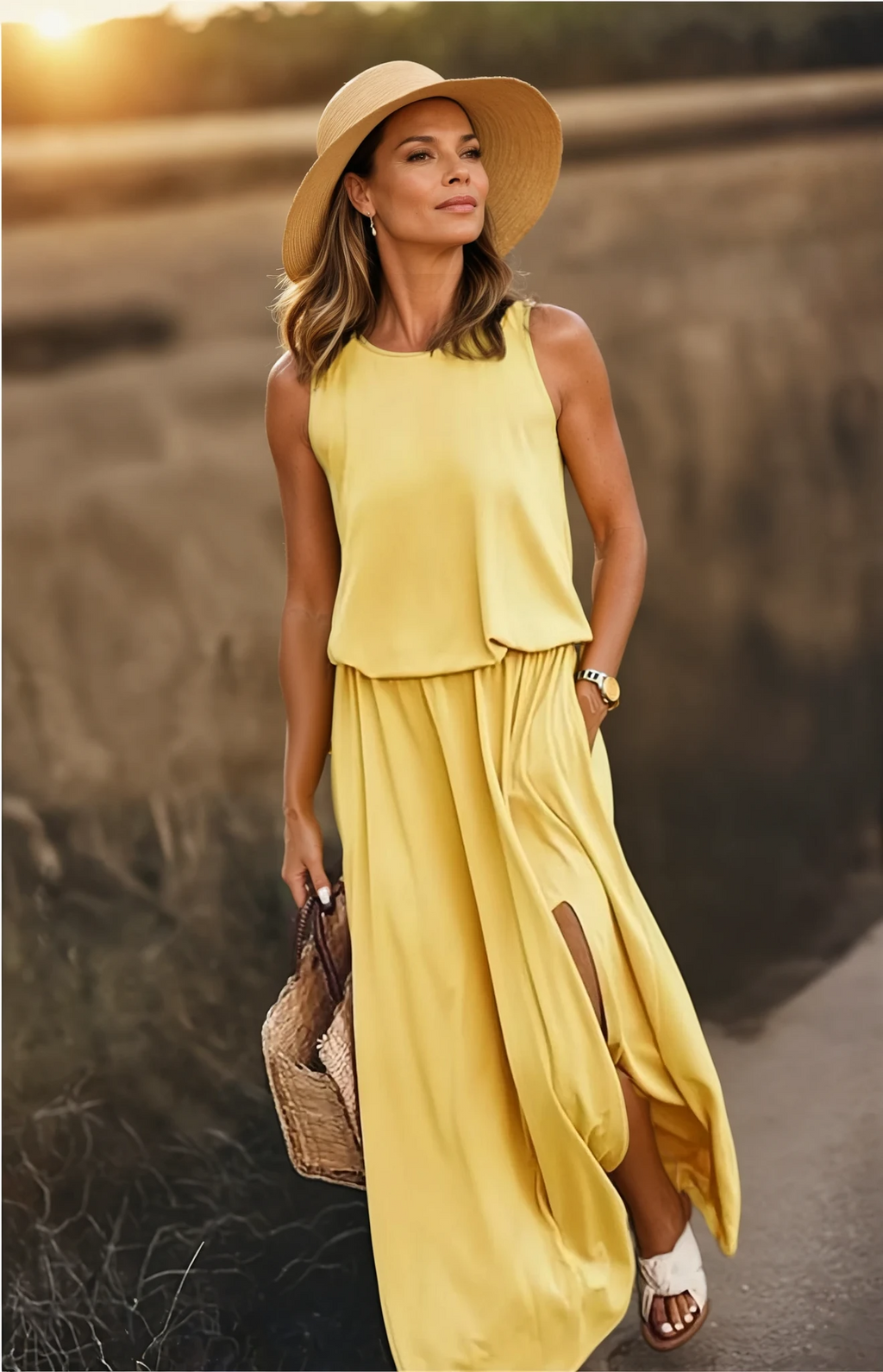 Florentine Vestido Largo para Mujer – Vestido Maxi Elegante Verano Chic