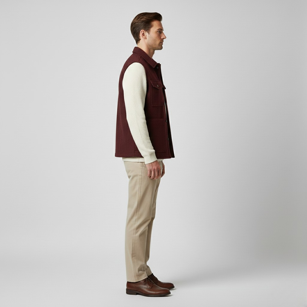 Chaleco utilitario con botones en la parte delantera