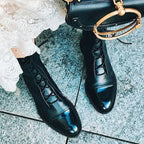 Zuriel Botas de Cuero para Mujer – Botines Elegantes con Tacón Cómodo Chic