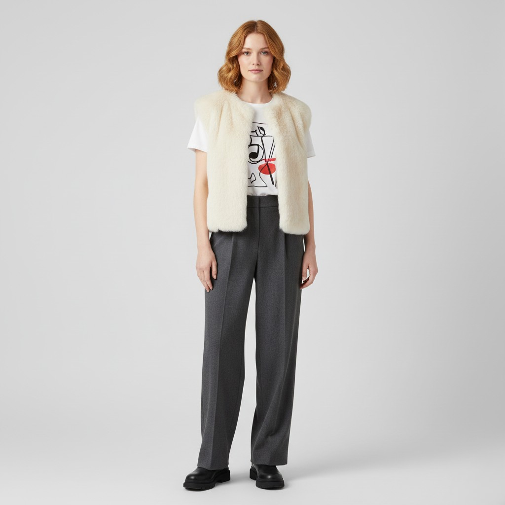 Chaleco de piel sintética