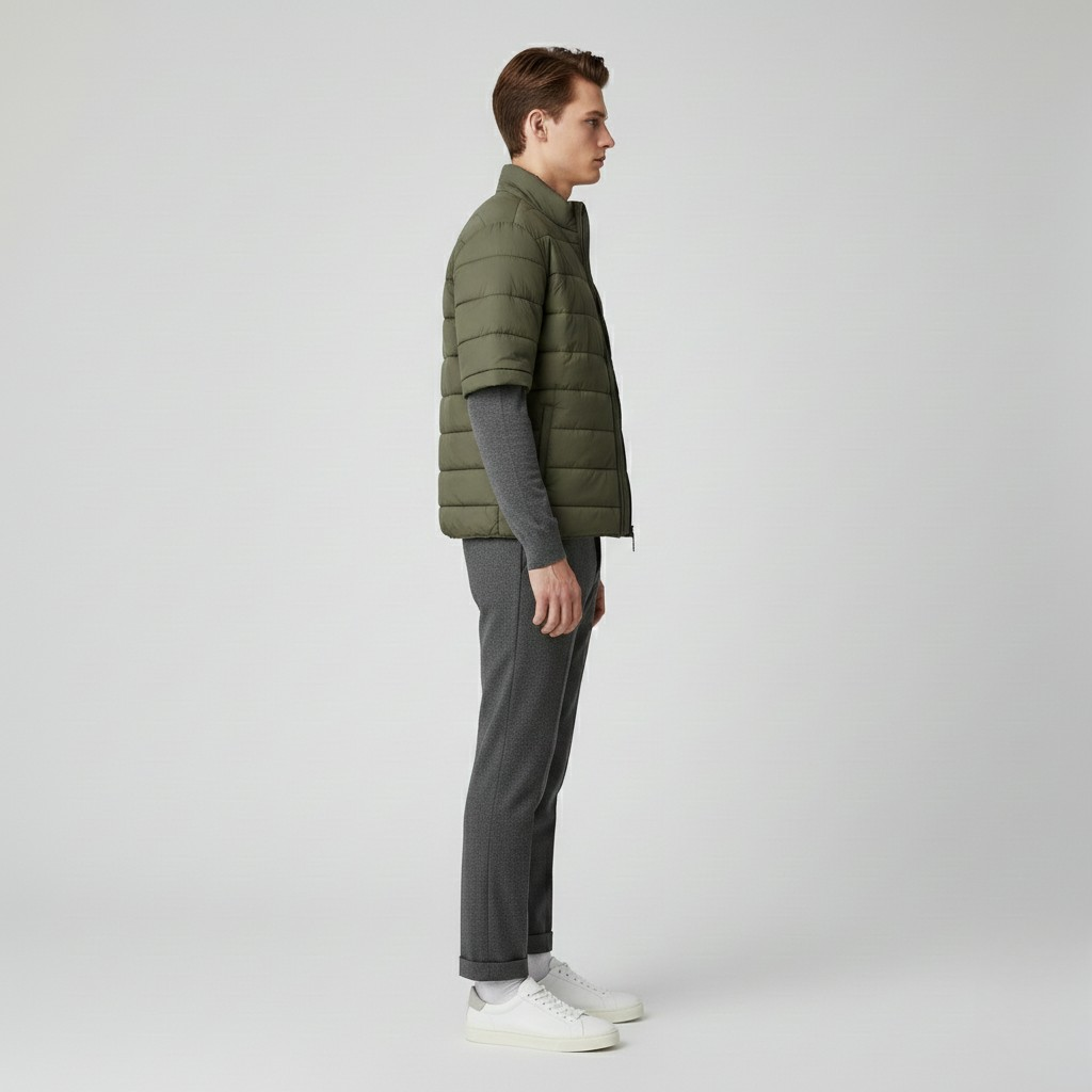 Chaqueta acolchada de manga corta