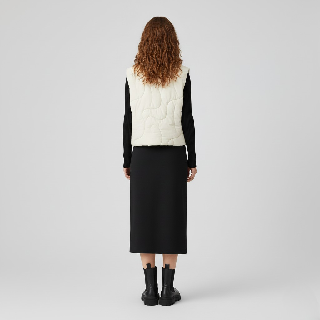 Chaleco acolchado con cremallera frontal