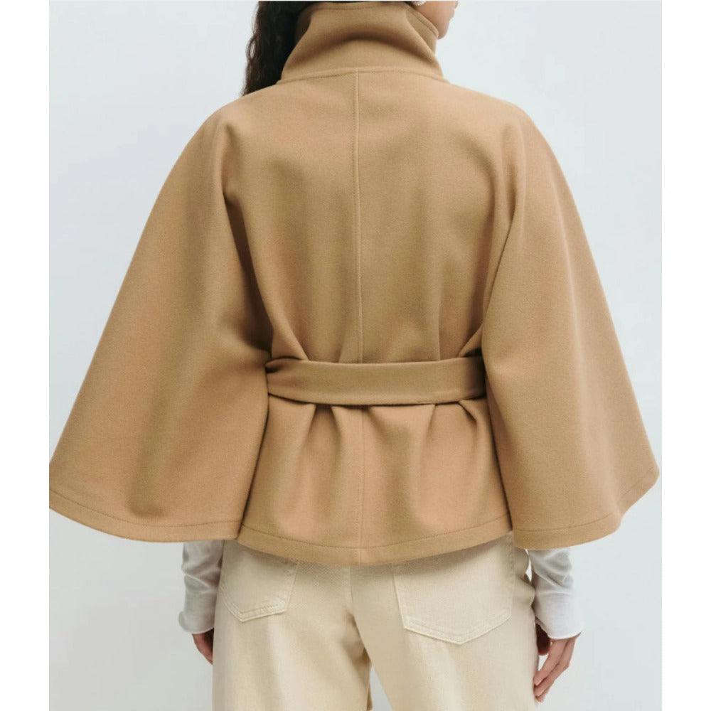 Charlotte Abrigo Capa para Mujer – Abrigo Elegante de Invierno con Cinturón