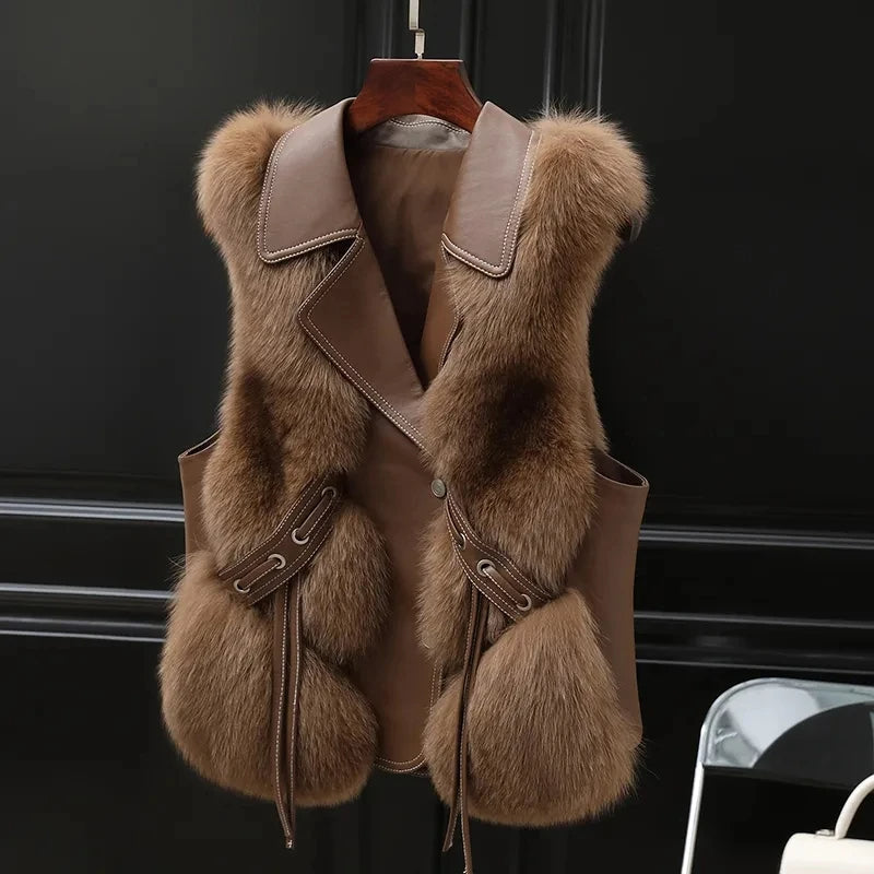 Dilara Chaleco de Pelo Sintético para Mujer – Chaleco Elegante Oversize Chic